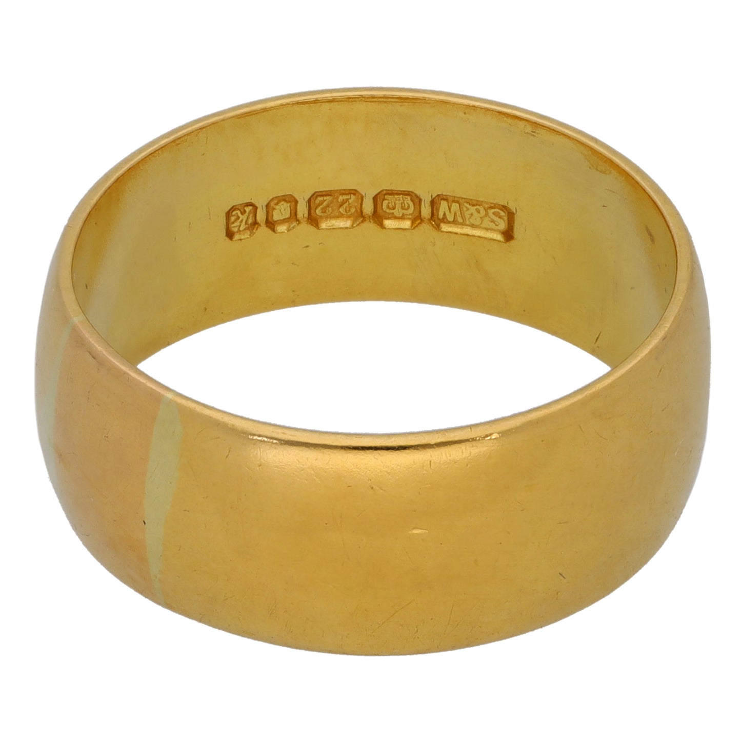 22ct Gold Plain Wedding Ring Size P