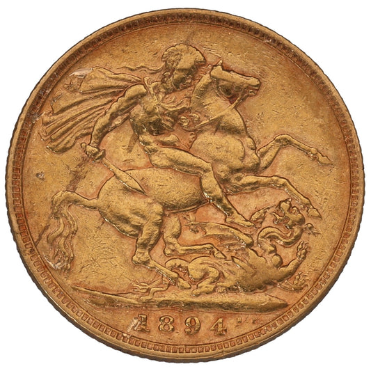 22ct Gold Queen Victoria Full Sovereign Coin 1894