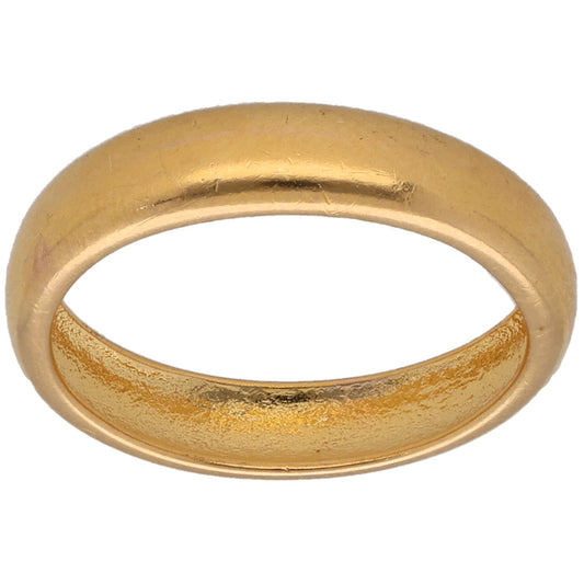 22ct Gold Plain Wedding Ring Size N
