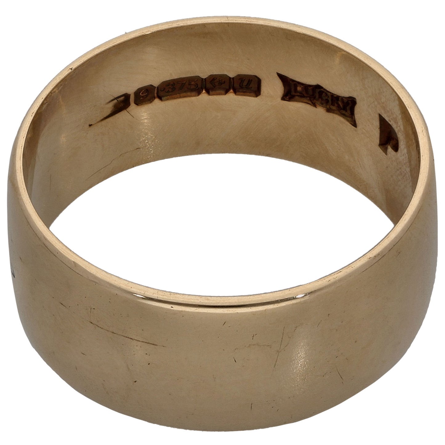 9ct Gold Plain Wedding Ring Size P