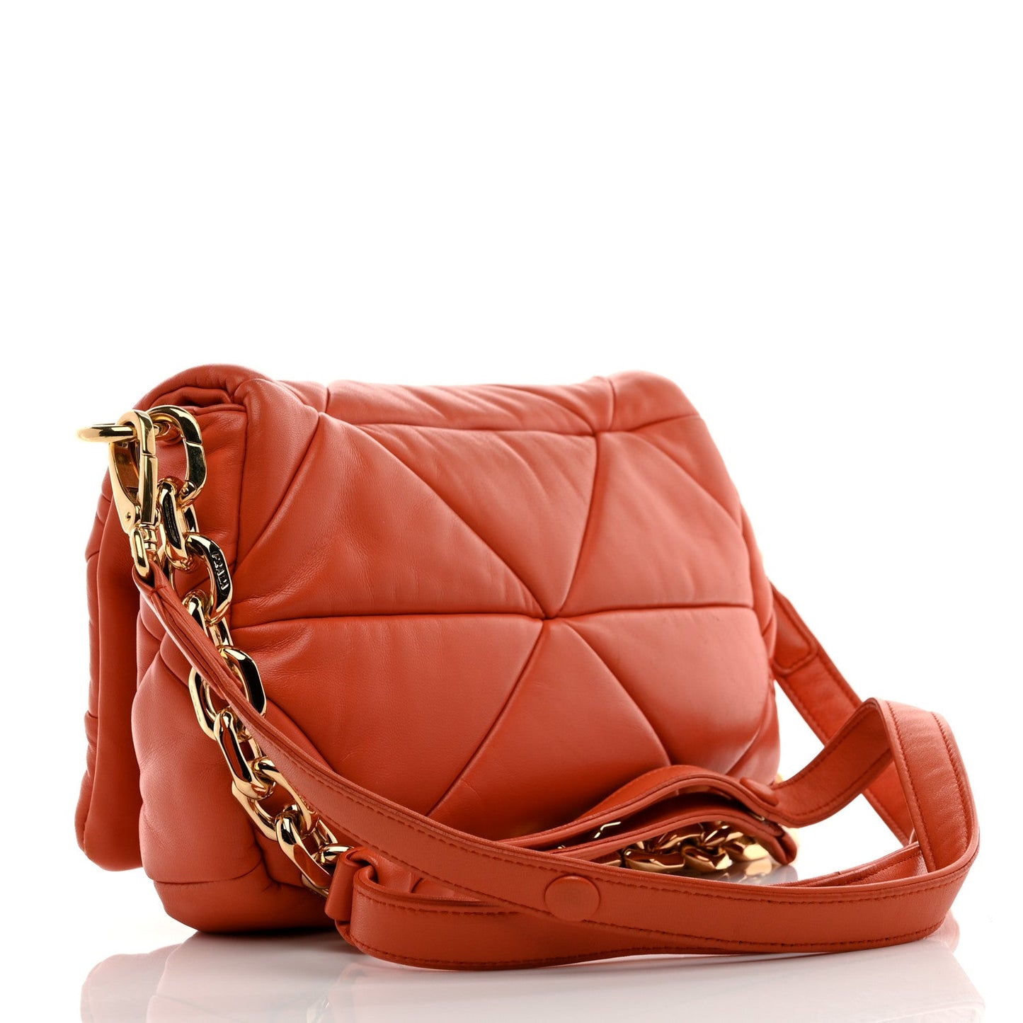 Prada System Patchwork Nappa Leather Bag - Arancio