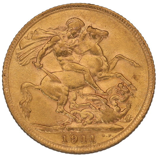 22ct Gold King George V Full Sovereign Coin 1911