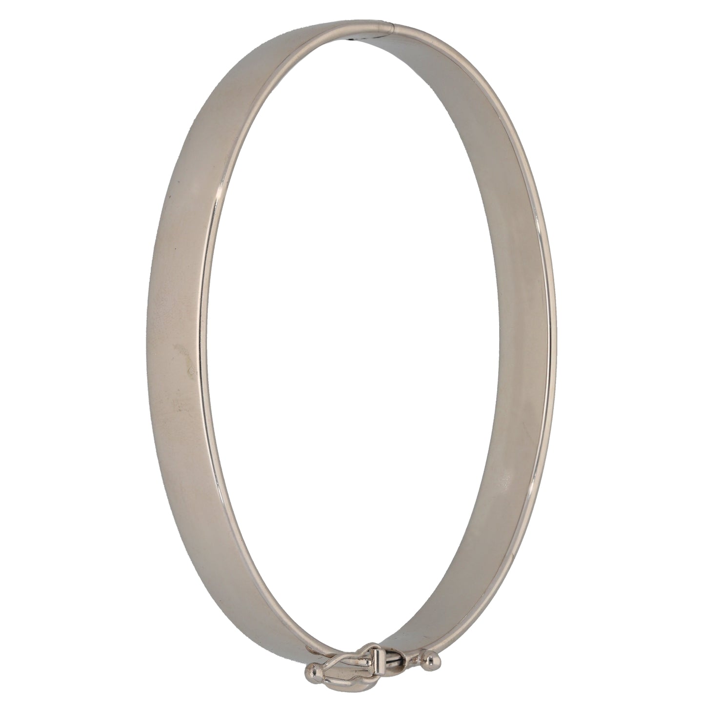 9ct White Gold Hinged/Clasp Bangle