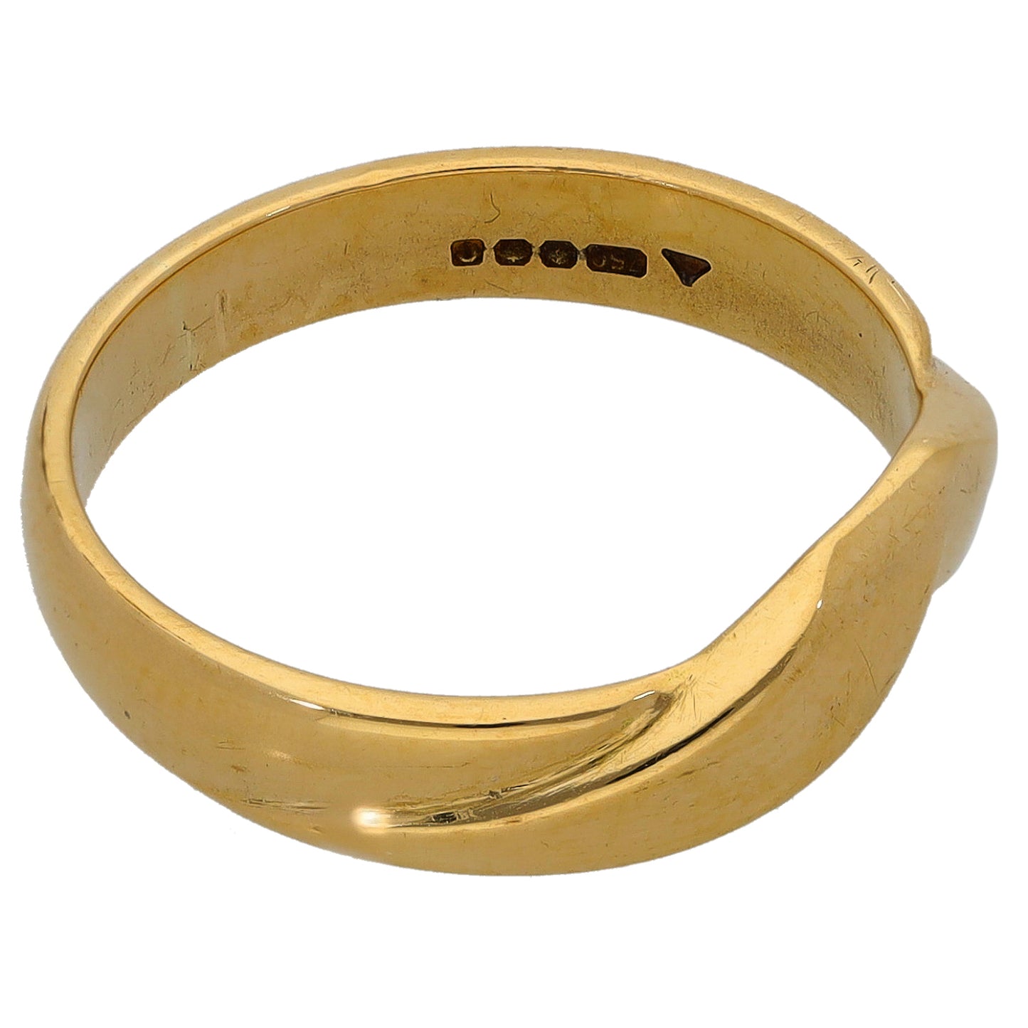 18ct Gold Wishbone Ring Size O