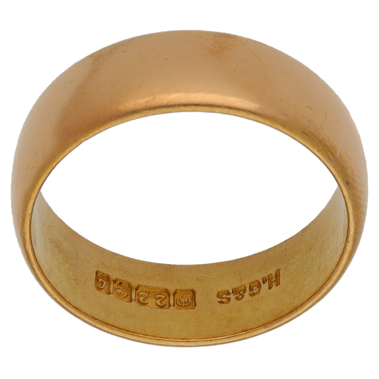 22ct Gold Plain Wedding Ring Size K