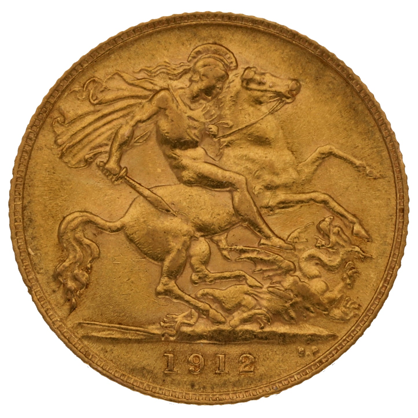 22ct Gold King George Half Sovereign Coin 1912