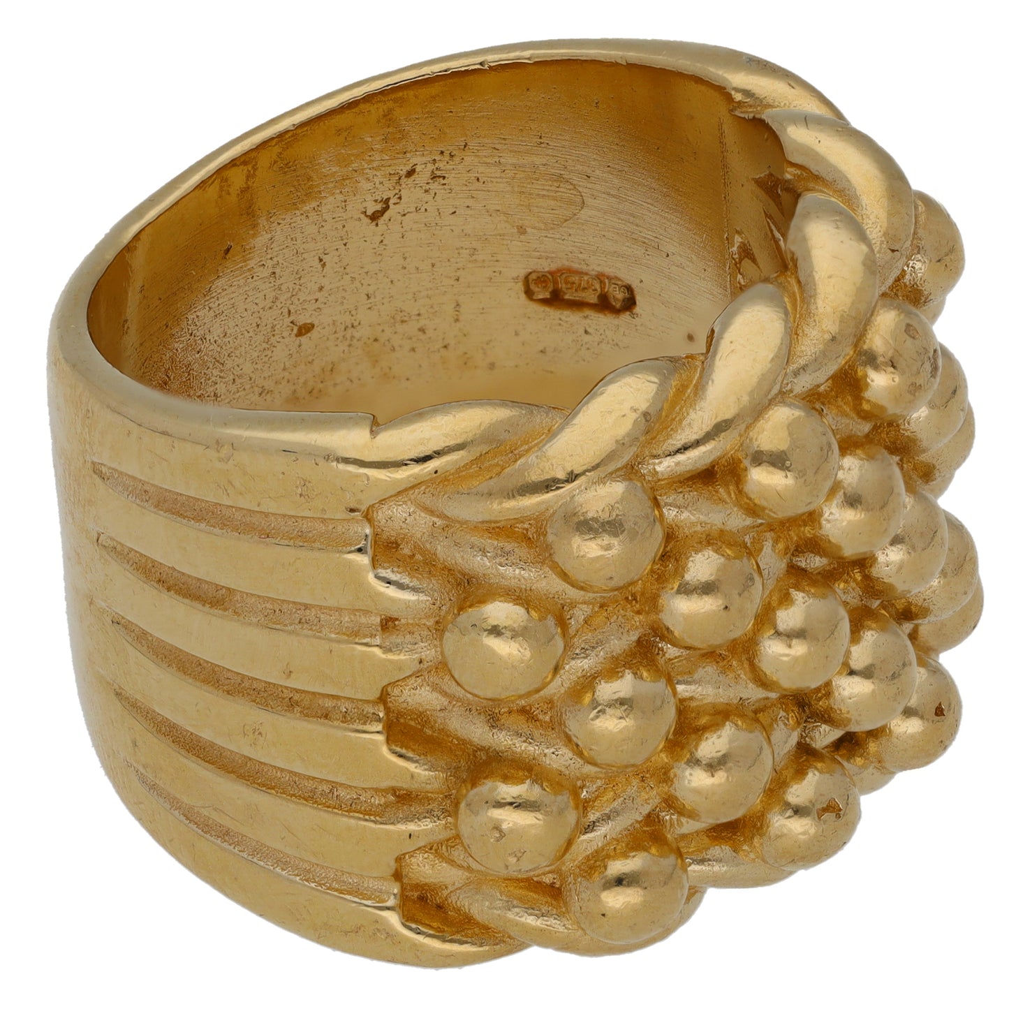 9ct Gold Keeper Ring Size X