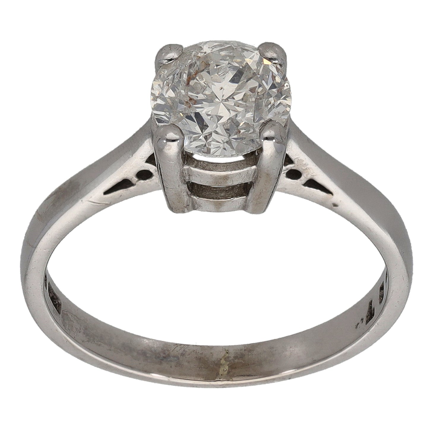 18ct White Gold 1.25ct Diamond Solitaire Ring Size M