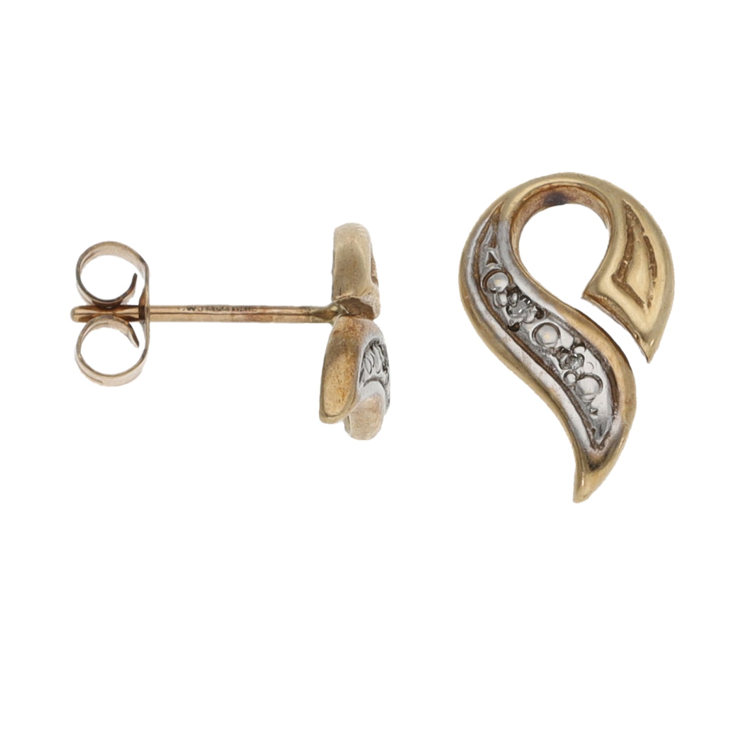 9ct Gold 0.02ct Diamond Stud Earrings