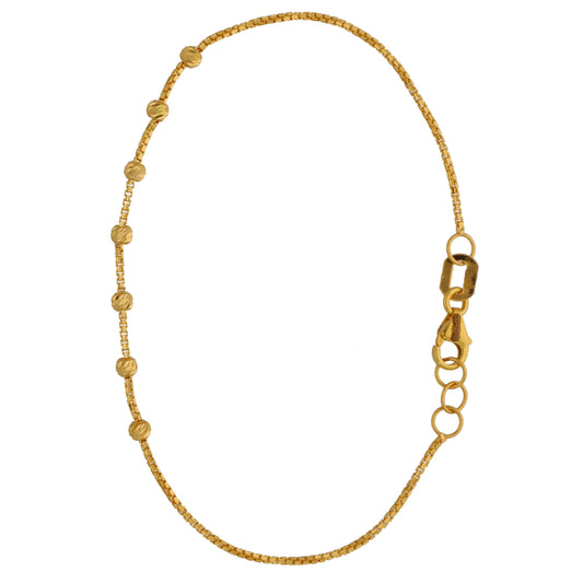 New 22ct Gold Mixed Beads Bracelet
