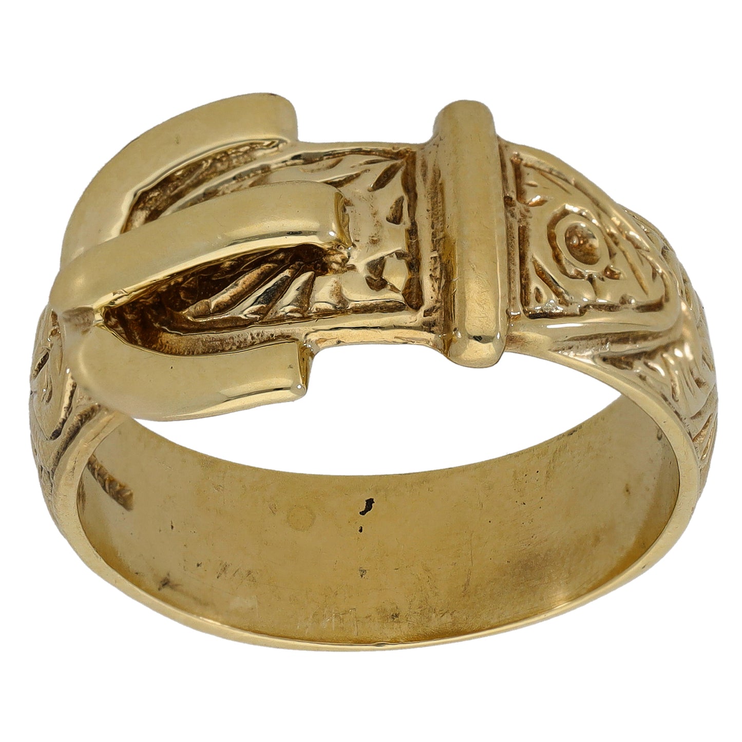 9ct Gold Buckle Ring Size V