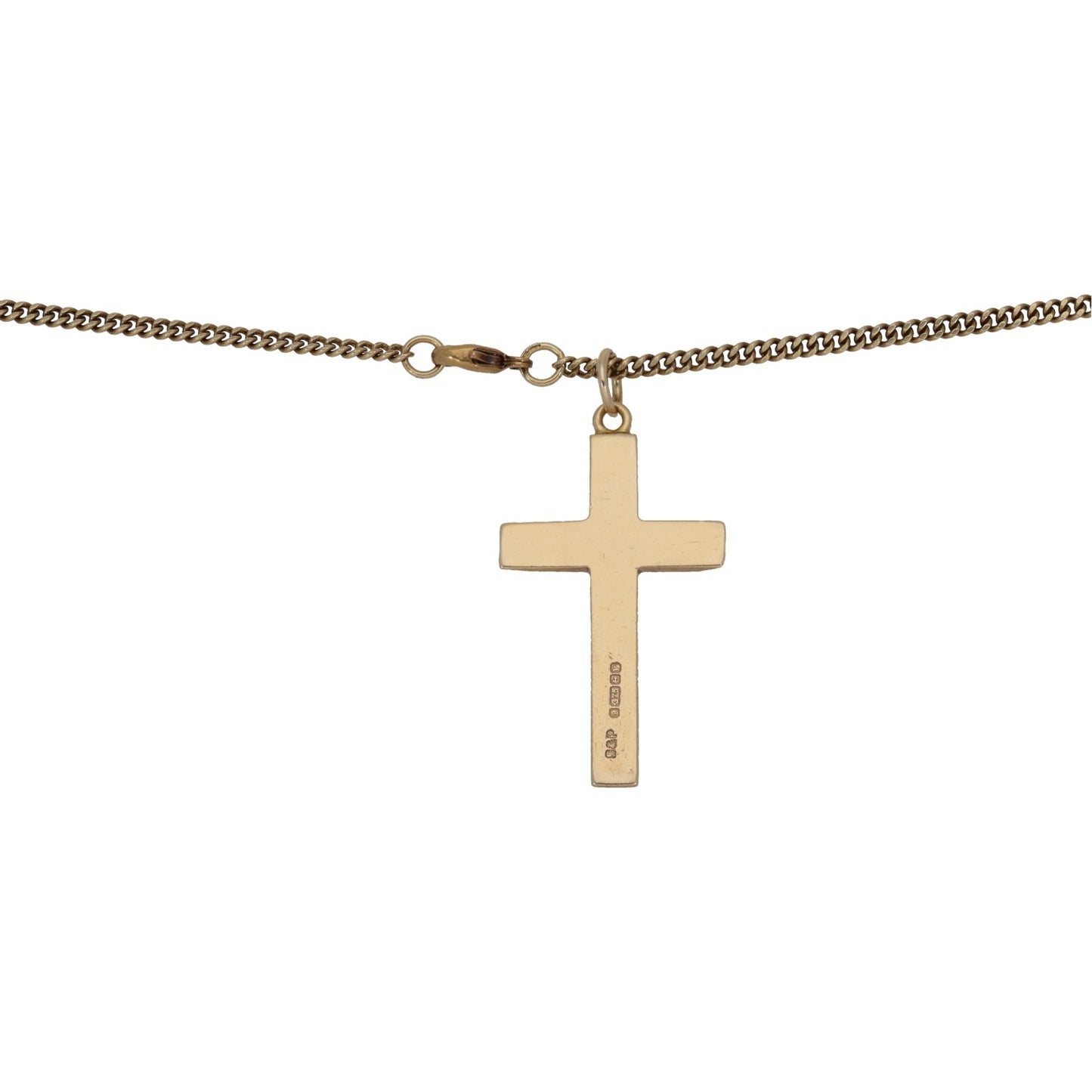 9ct Gold Cross Pendant With Chain