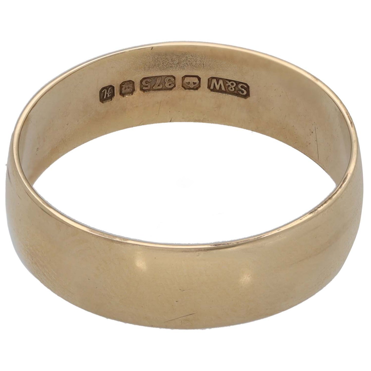 9ct Gold Plain Wedding Ring Size Q