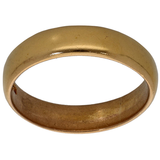 22ct Gold Plain Wedding Ring Size M