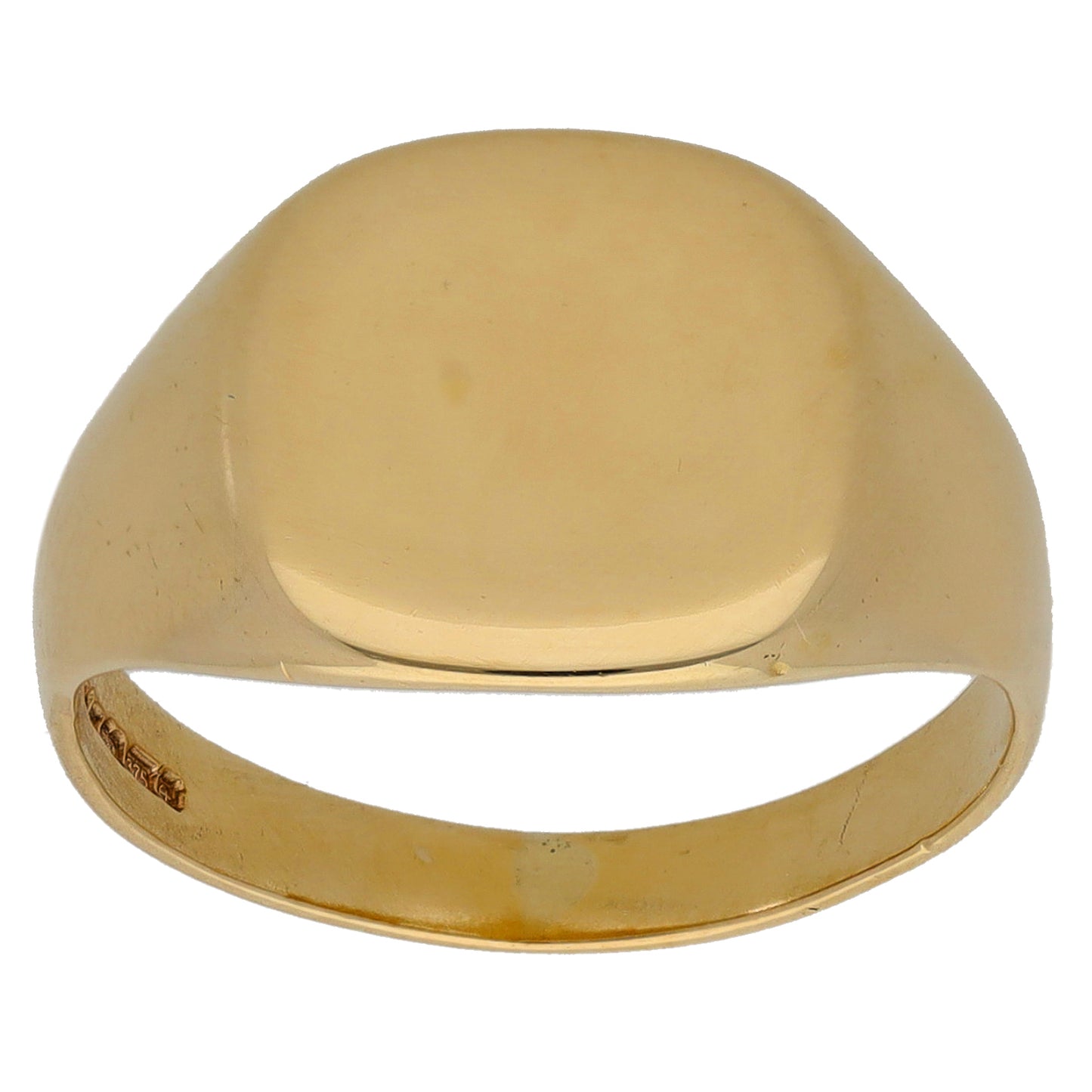 9ct Gold Plain Signet Ring Size M