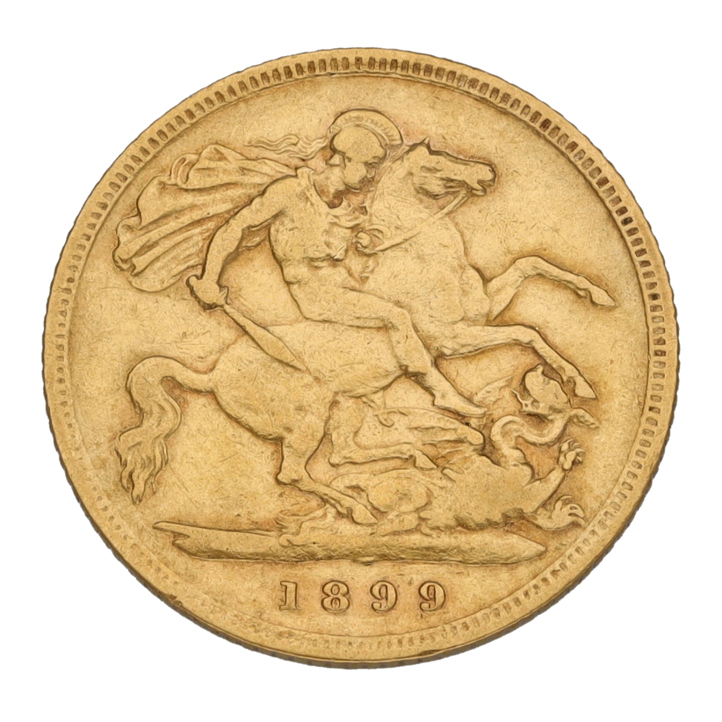 22ct Gold Queen Victoria Half Sovereign Coin 1899