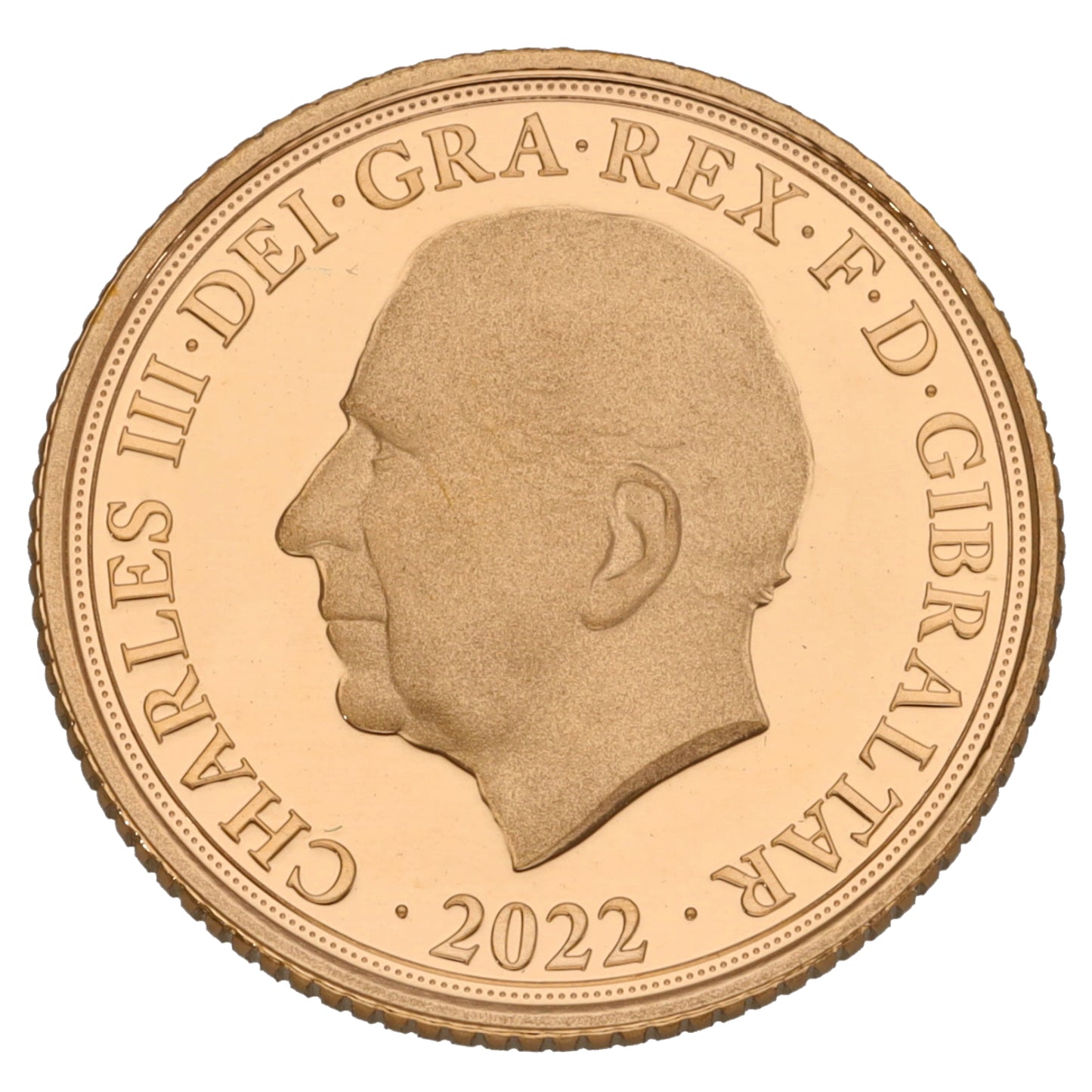 22ct Gold Passing Of The Crown Half Sovereign Coin 2022