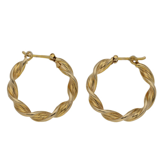 9ct Gold Creole Earrings