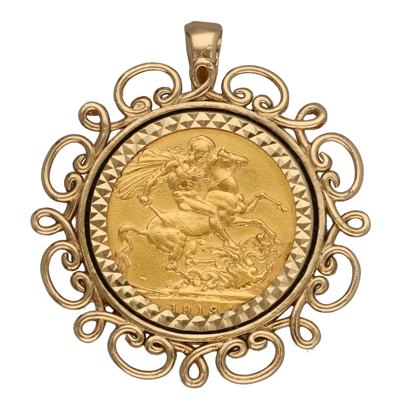 9ct Gold Full Sovereign Coin Pendant