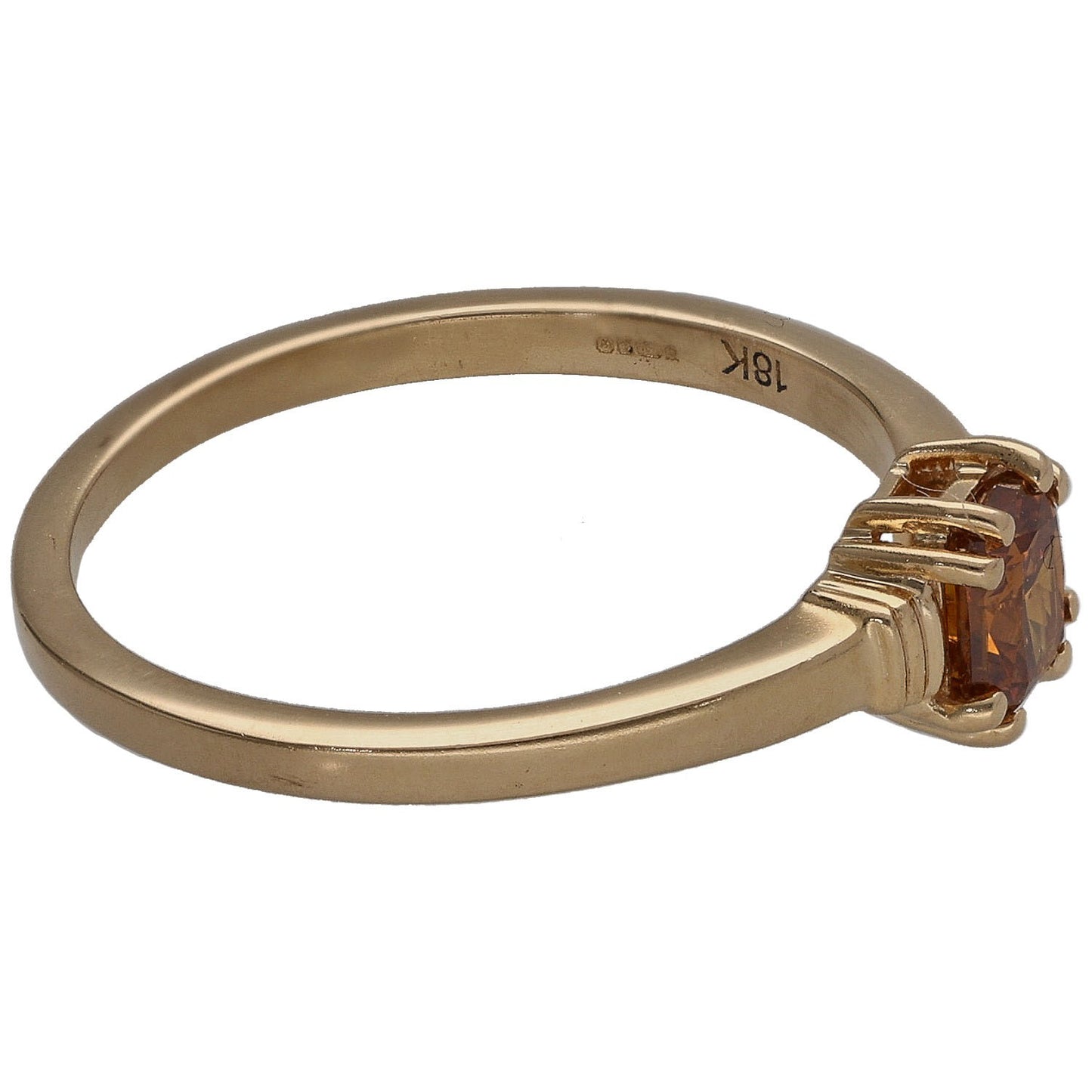 9ct Gold 0.48ct Diamond Solitaire Ring Size N