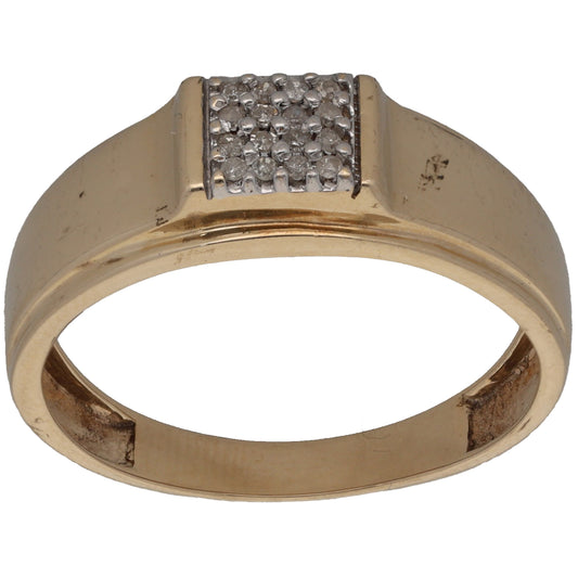 9ct Gold 0.08ct Diamond Alternative Ring Size U