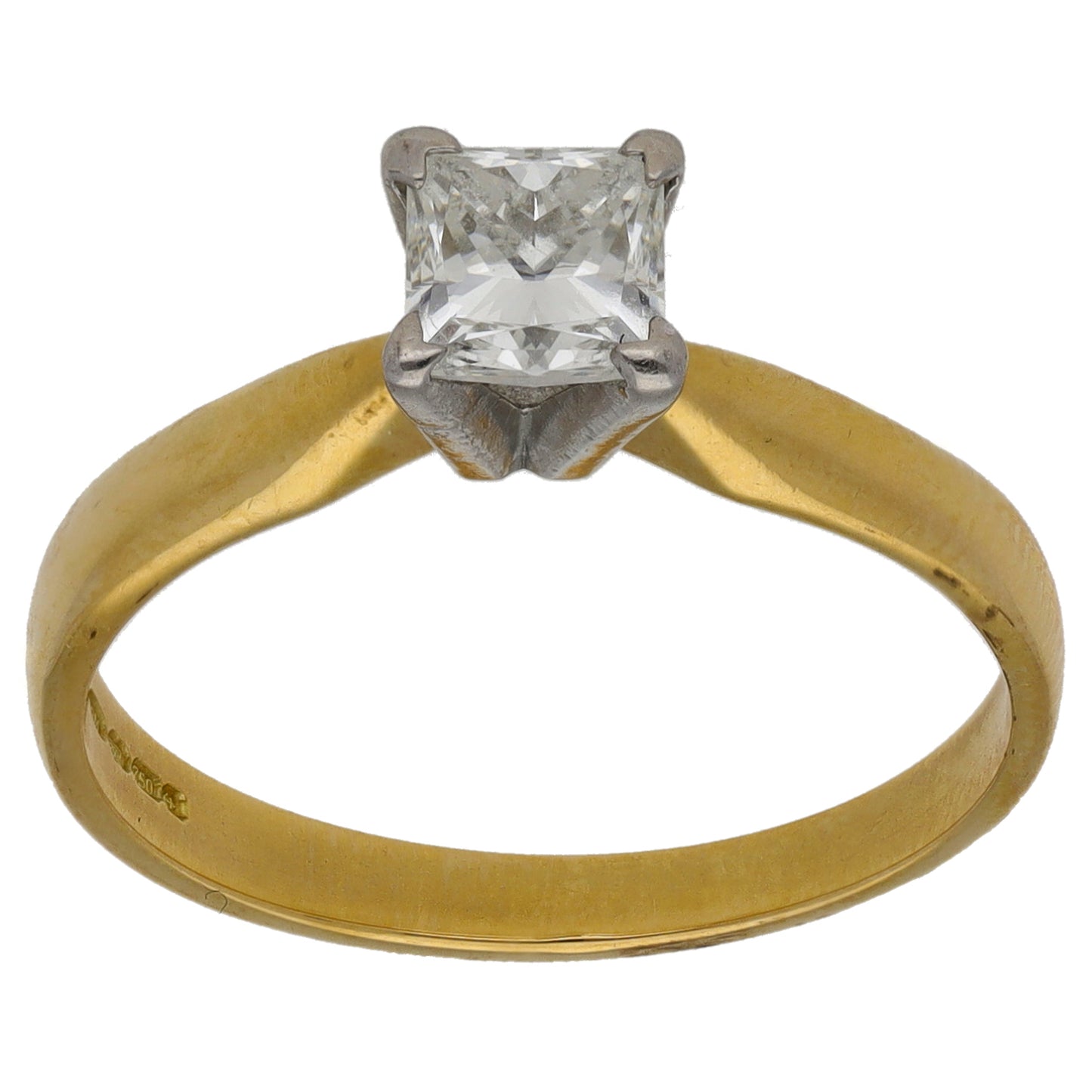 18ct Gold 0.73ct Diamond Solitaire Ring Size O