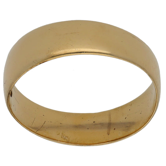 9ct Gold Plain Wedding Ring Size O
