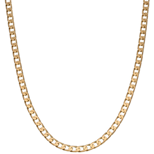 9ct Gold Curb Chain 18"