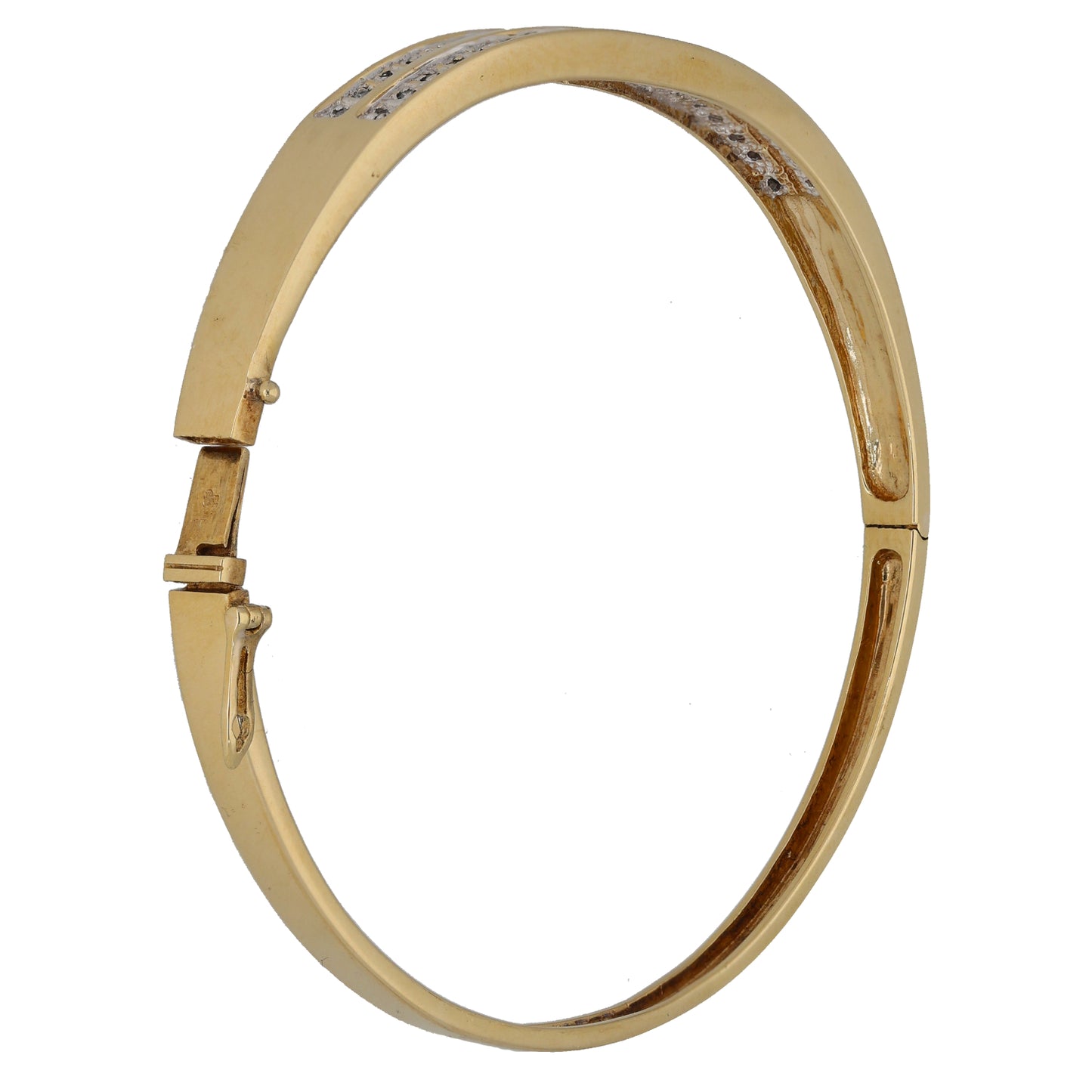 9ct Gold 0.20ct Diamond Fancy Stone Set Bracelet