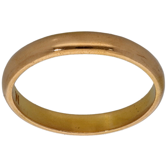 22ct Gold Plain Wedding Ring Size O