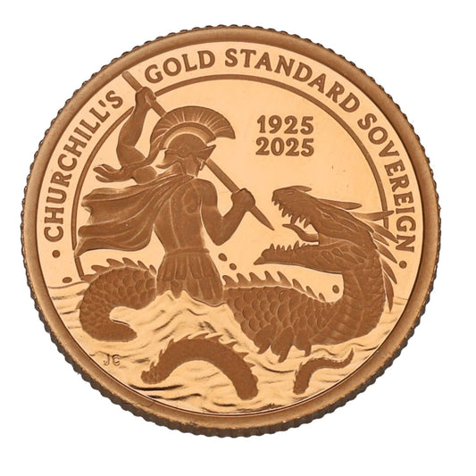22ct Gold Churchill's Gold Standard Quarter Sovereign Coin 2025