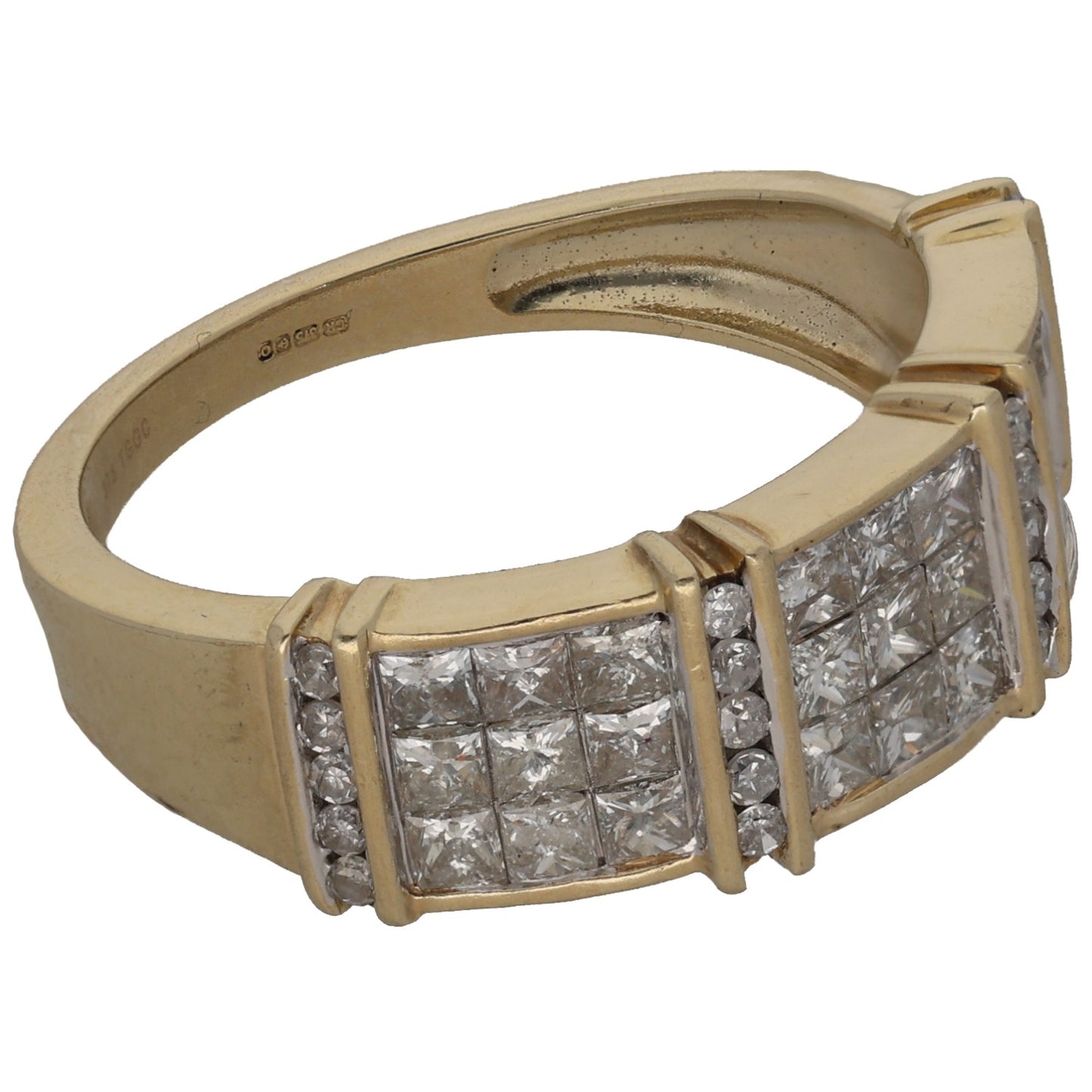 9ct Gold 0.145ct Diamond Dress/Cocktail Ring Size N