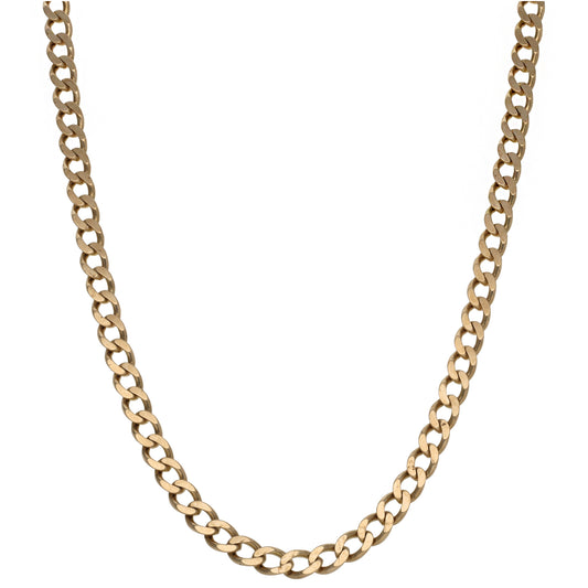 9ct Gold Curb Chain 18"