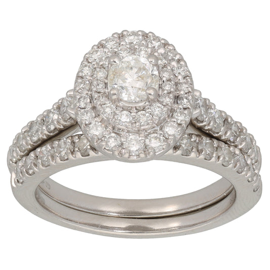 Platinum 1.50ct Diamond Ring Set Size N