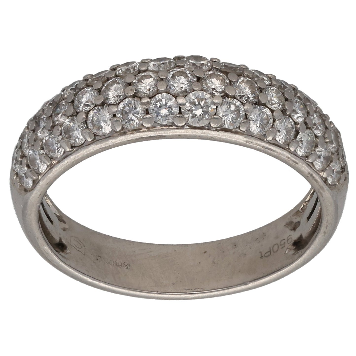 Platinum 1.29ct Diamond Dress/Cocktail Ring Size N