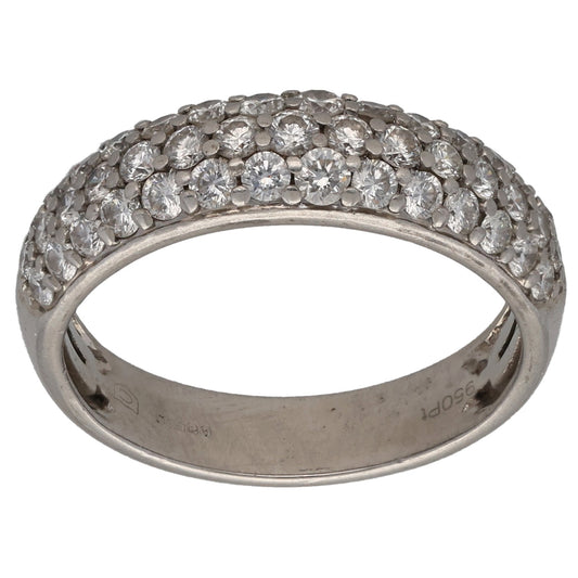 Platinum 1.29ct Diamond Dress/Cocktail Ring Size N