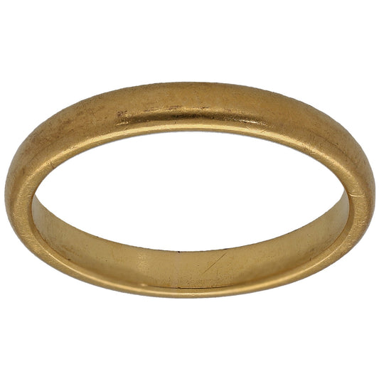 22ct Gold Plain Wedding Ring Size R
