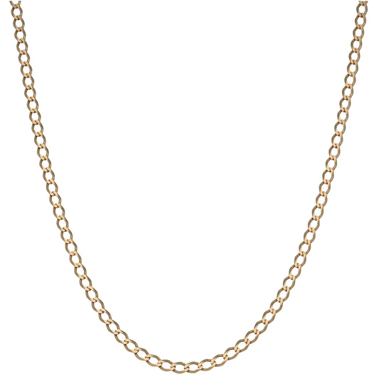 9ct Gold Curb Chain 18"