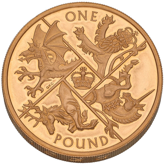 22ct Gold The Last Round Pound Coin 2016