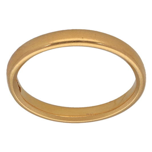 22ct Gold Plain Wedding Ring Size M