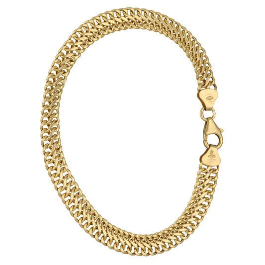 9ct Gold Double Curb Bracelet