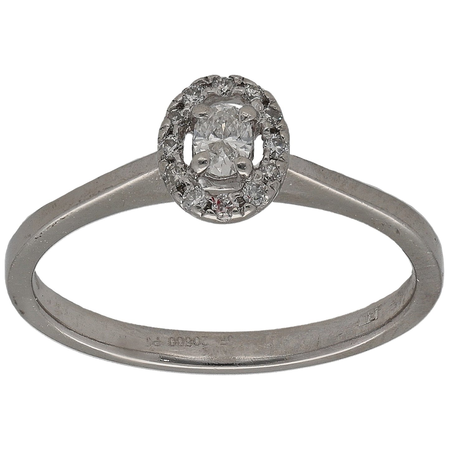 Platinum 0.12ct Diamond Cluster Ring Size M