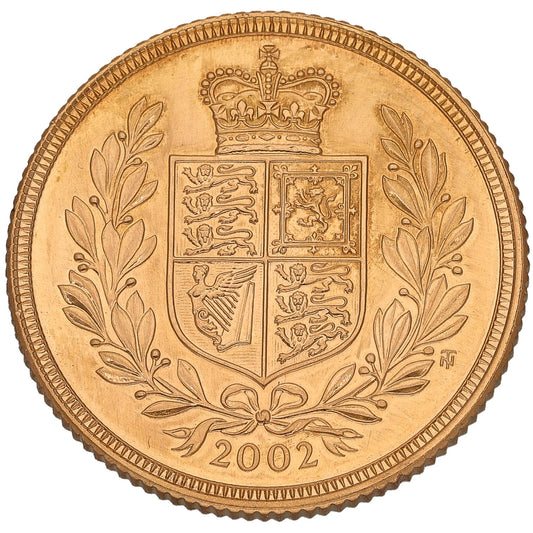22ct Gold Queen Elizabeth II Full Sovereign Coin 2002