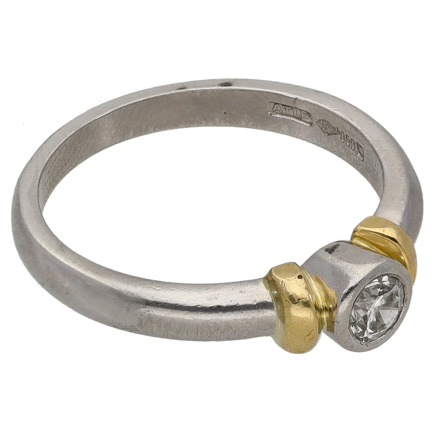 Platinum 0.25ct Diamond Solitaire Ring Size N