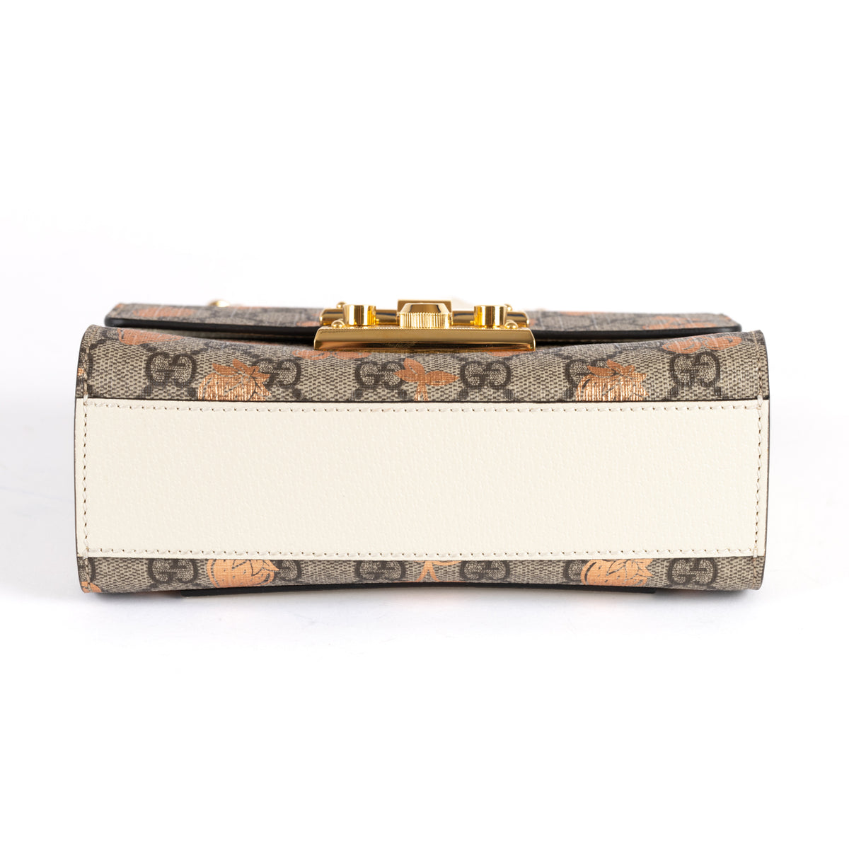 Gucci Small Padlock Berry Print GG Monogram Coated Canvas Crossbody Bag - Beige