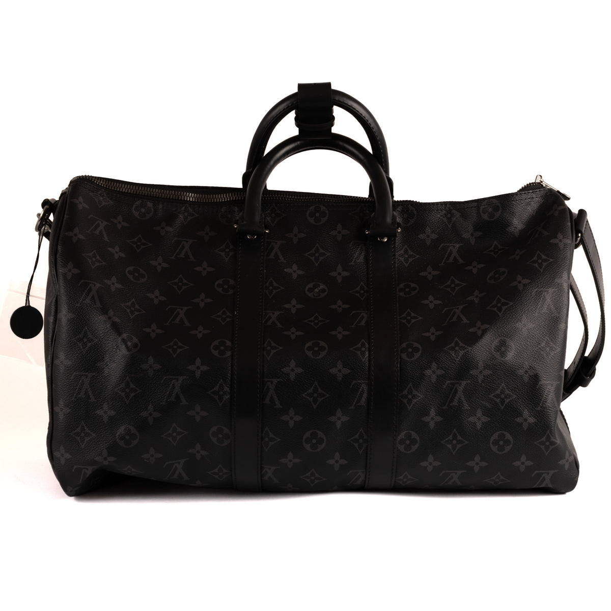 Louis Vuitton Keepall Bandoulière Monogram Coated Canvas Travel Bag - Black