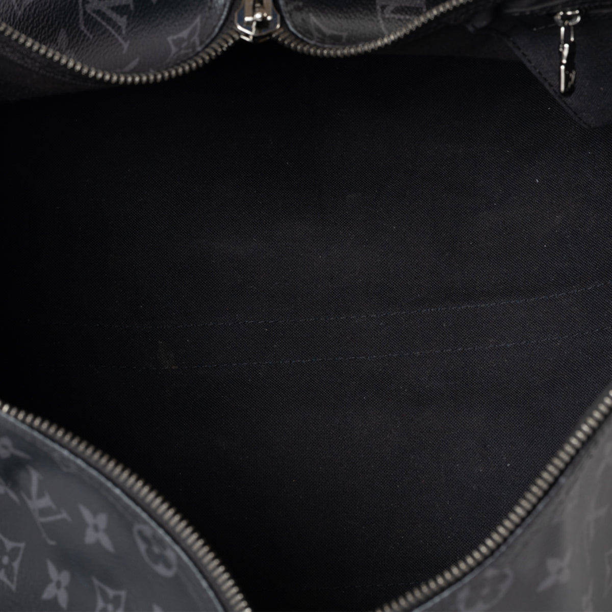 Louis Vuitton Keepall Bandoulière Monogram Coated Canvas Travel Bag - Black