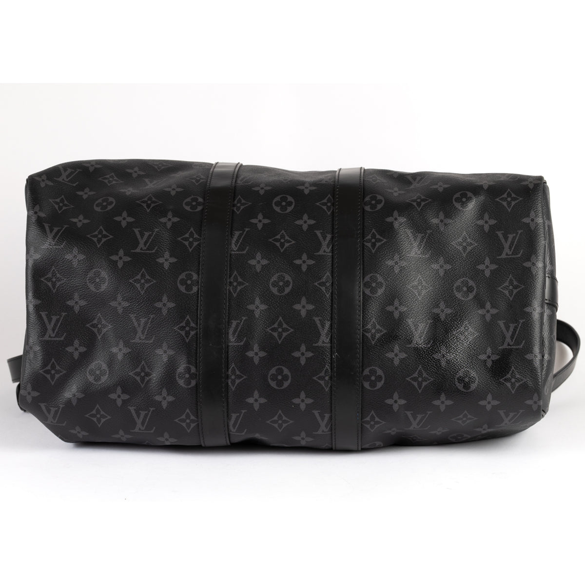 Louis Vuitton Keepall Bandoulière Monogram Coated Canvas Travel Bag - Black