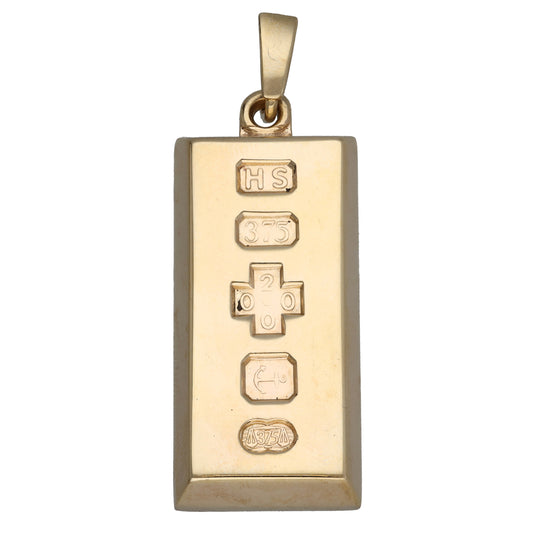 9ct Gold Ingot Pendant