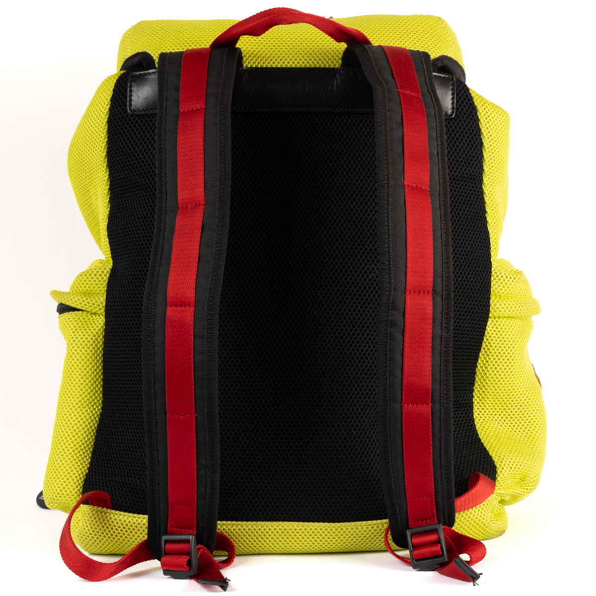 Gucci Applique Hollywood Rucksack Nylon/Mesh Bag - Yellow